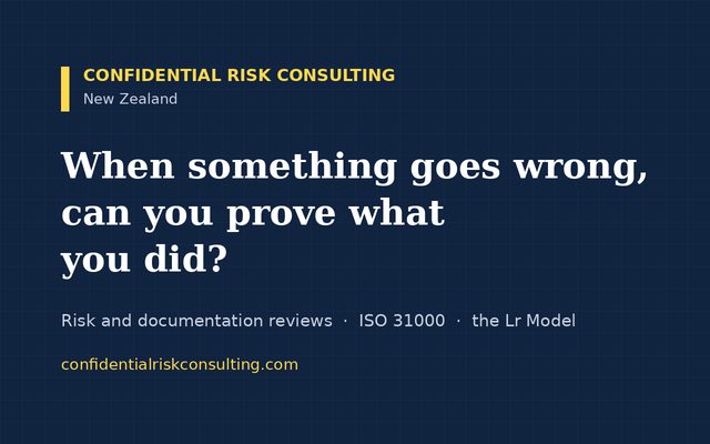 Screenshot of Confidential Risk Consulting